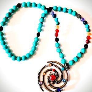 Chakra Beauty with Sparkling Infiniti Circle Pendant